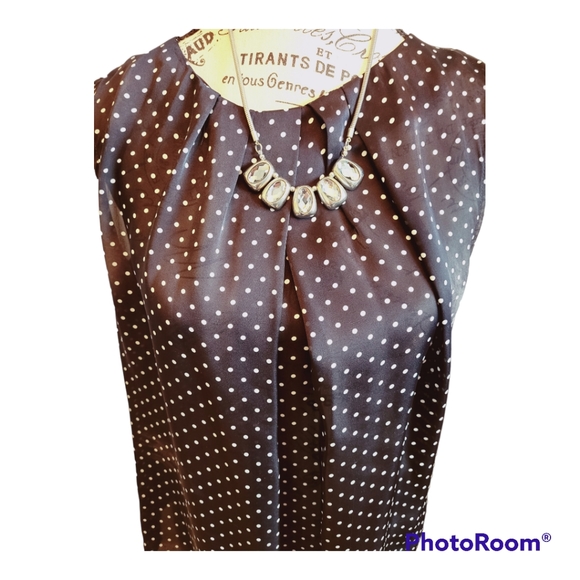 JONES NEW YORK Polka Dot Blouse - Picture 1 of 7